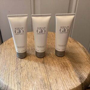 🔥 3 New ACQUA Di Gio After Shave Balm tubes 2.5 Oz. Giorgio Armani